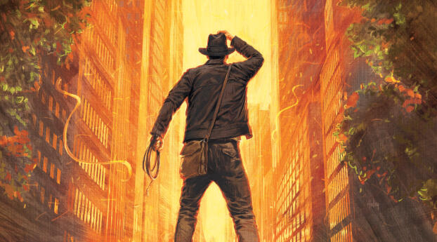 Indiana Jones 5 Movie Poster Wallpaper 2560x1024 Resolution