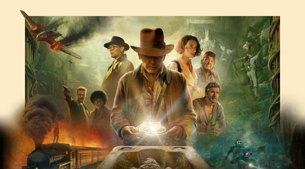 Indiana Jones 5 Official Wallpaper 7840x640 Resolution