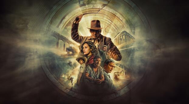 Indiana Jones and the Dial of Destiny 4K Poster Wallpaper 720x1548 Resolution