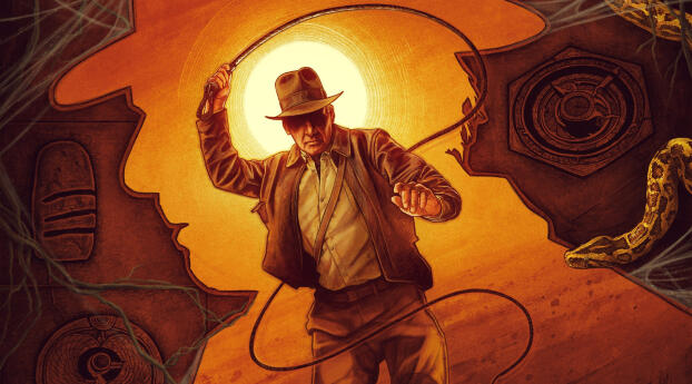 Indiana Jones and the Dial of Destiny Poster Wallpaper 650x650 Resolution