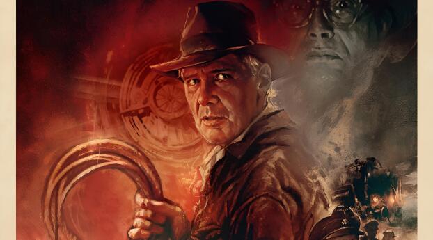 Indiana Jones And The Dial Of The Destiny Movie Wallpaper 7560x2880 Resolution