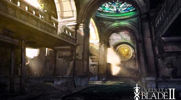 infinity blade 2, cathedral, light Wallpaper 640x960 Resolution