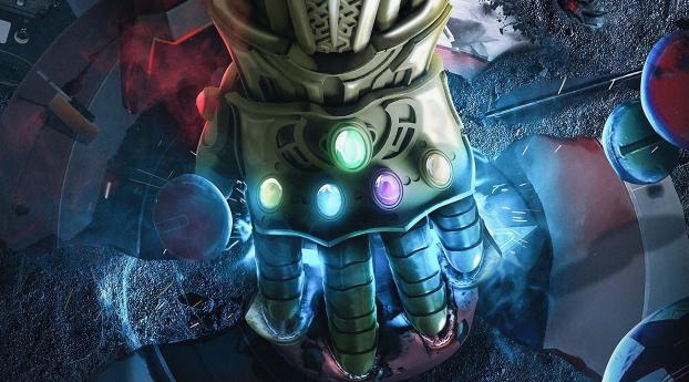 Infinity Gauntlet Of Thanos Avengers Infinity War 2018 Wallpaper 1920x1080 Resolution