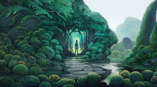 Into the Forest Digital Wallpaper 1080x2460 Resolution