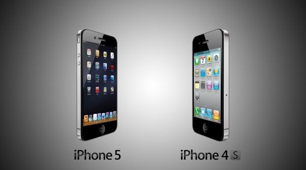 iphone 5 vs iphone 4s, iphone, technology Wallpaper 1680x1050 Resolution
