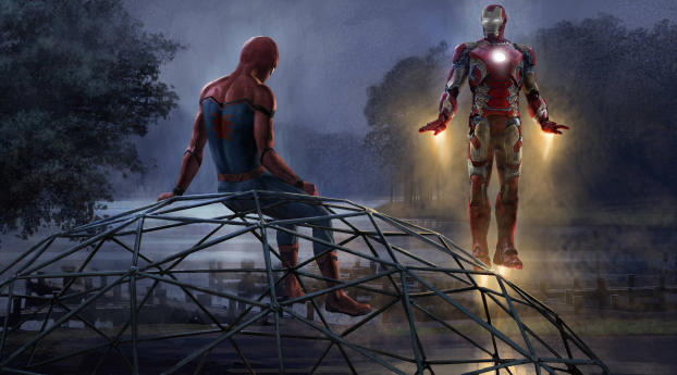 Iron Man And Spiderman Artwork Wallpaper, HD Movies 4K Wallpapers, Images,  Photos and Background - Wallpapers Den