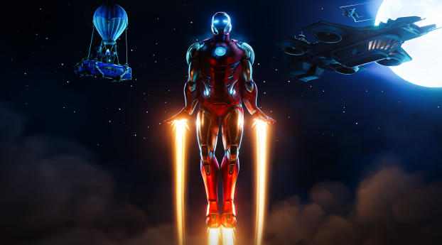 Iron Man Fortnite Wallpaper 1080x2460 Resolution