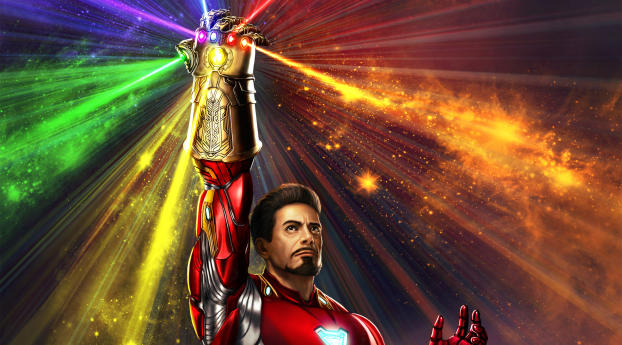 Iron Man Infinity Gauntlet Wallpaper 1080x2300 Resolution