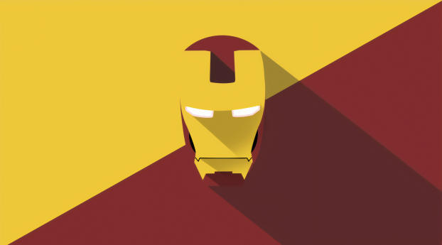 Iron Man Mask Minimal Wallpaper 2560x1140 Resolution