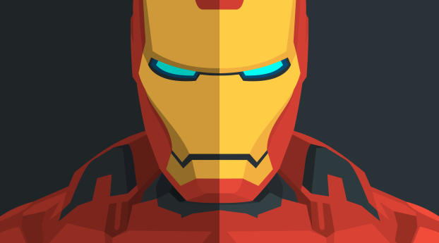 Iron Man Minimal Wallpaper 1080x2248 Resolution