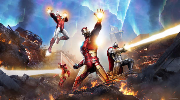 Iron Man of Marvel's Avengers Wallpaper 640x960 Resolution