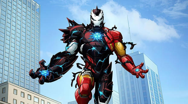 Iron Man X Venom Wallpaper 368x448 Resolution
