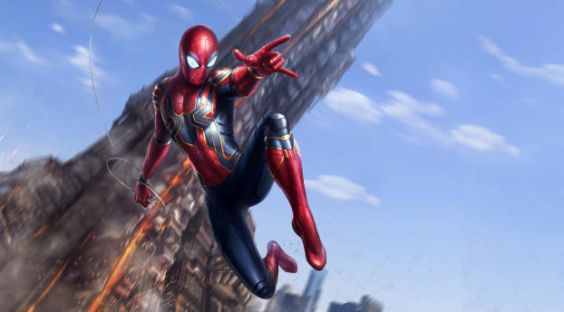 Iron-Spider Avengers Infinity War Wallpaper 1080x2160 Resolution