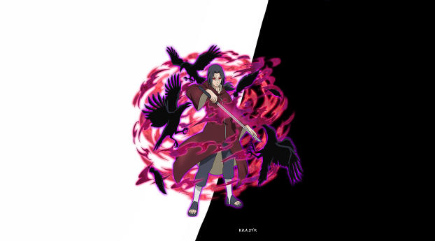Itachi Uchiha Naruto Art Wallpaper 1280x2120 Resolution