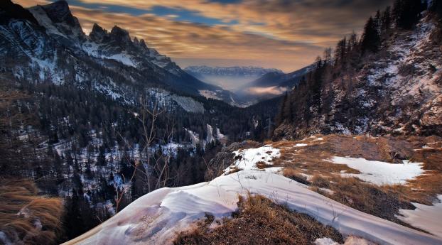 italy, mountains, snow Wallpaper 1400x1050 Resolution