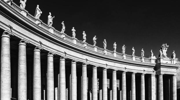 italy, rome, st peters square Wallpaper 2560x1080 Resolution