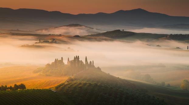 italy, tuscany, hills Wallpaper 2560x1080 Resolution