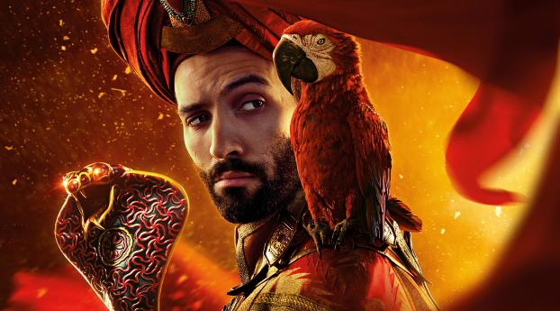 Jafar in Aladdin Movie Wallpaper 1366x768 Resolution