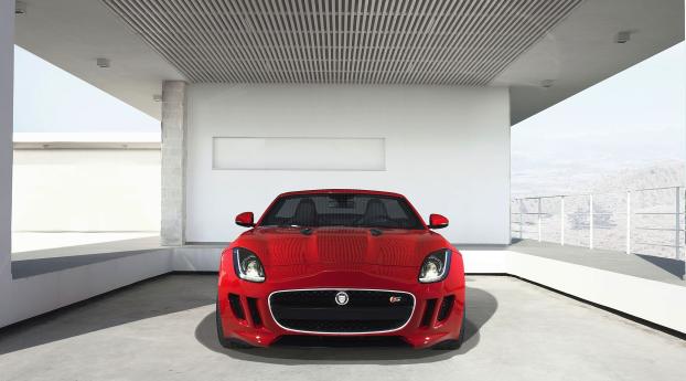 jaguar, f-type, red Wallpaper 1176x2400 Resolution