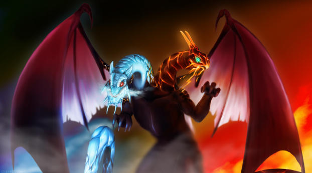 jakiro, twin head dragon, dota 2 Wallpaper 1125x2436 Resolution