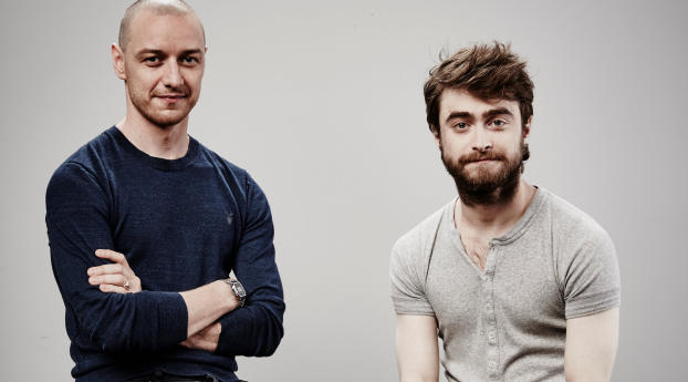 james mcavoy, daniel radcliffe, actors Wallpaper 1440x2560 Resolution