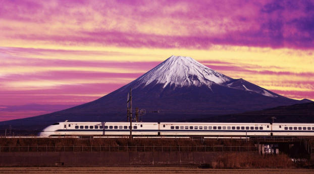 Japan Bullet Train View Wallpaper 1080x2400 Resolution