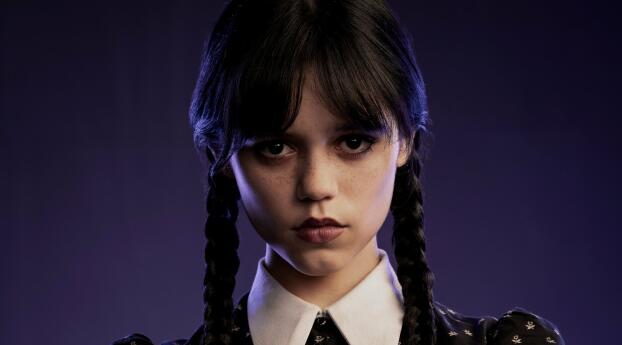 Jenna Ortega as Wednesday Wallpaper 640x480 Resolution