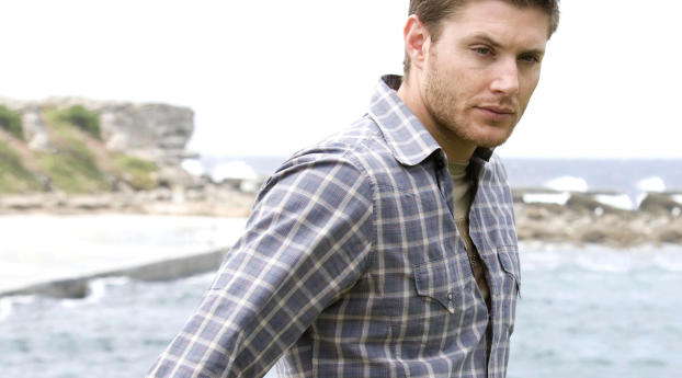 Jensen Ackles On Beach Wallpaper