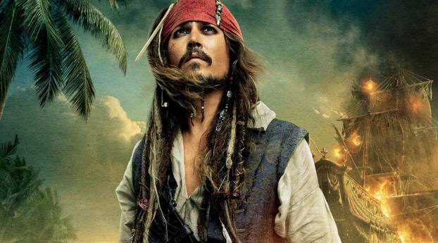 Johnny Depp in pirates of the caribbean1   Wallpaper 480x854 Resolution