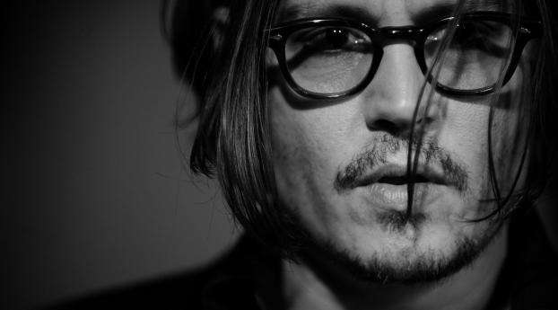 Johnny Depp In Specs Close up wallpaper Wallpaper