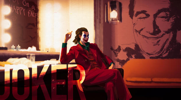 Joker Art DC Wallpaper 828x1792 Resolution