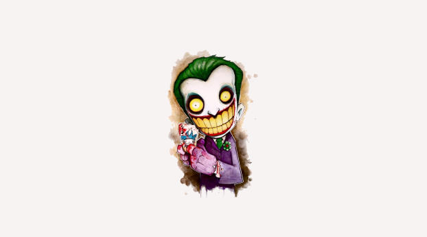  Joker Cartoon Artwork Wallpaper 1080x2376 Resolution