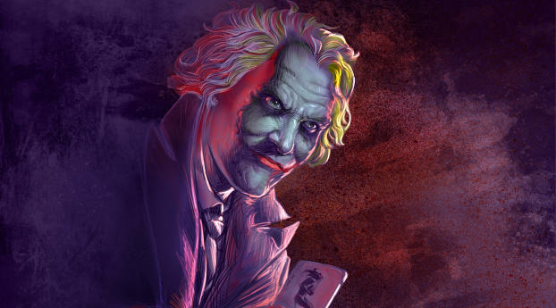 Joker Cool Illustration Wallpaper 2450x1440 Resolution
