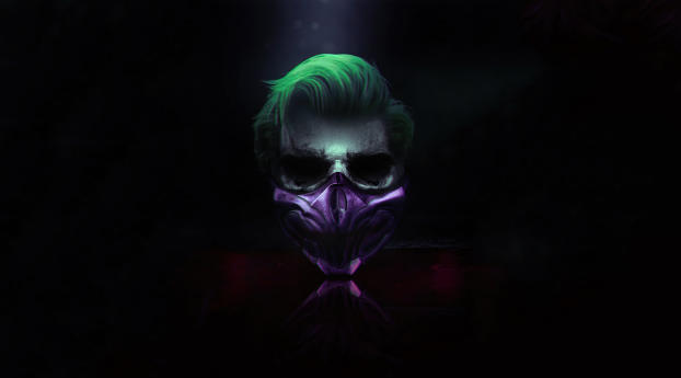 Joker Cyberpunk Mask Wallpaper 1080x2310 Resolution