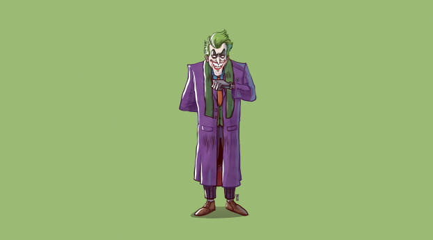 Joker Minimalist Smiling Wallpaper 600x1024 Resolution