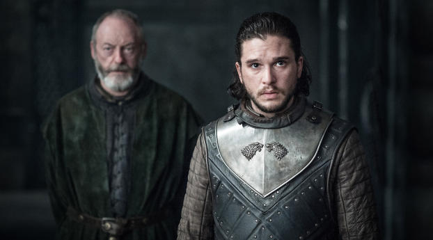 Jon Snow meets Daenerys Game Of Thrones Season 7 Wallpaper 1280x212 Resolution