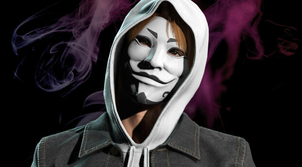 Judgment Gaming Mask Man Wallpaper 1400x800 Resolution
