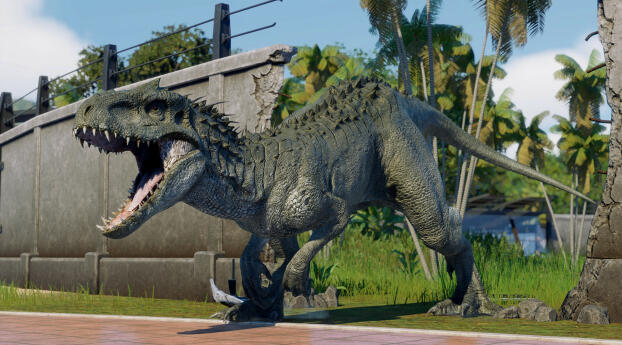 Jurassic World Evolution 2 Gaming Wallpaper 600x600 Resolution