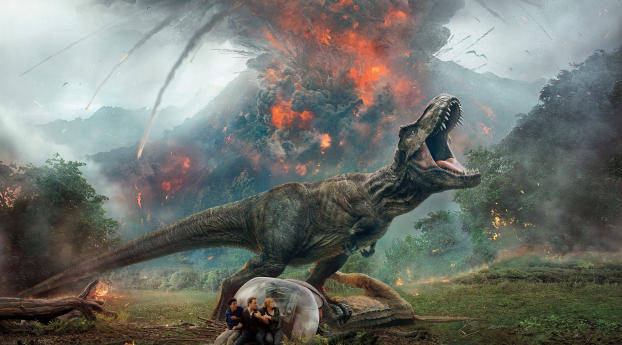 Jurassic World Fallen Kingdom 2018 Movie Poster Wallpaper 828x1792 Resolution