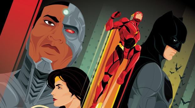 Justice League IMAX Comic Cover Art Wallpaper 360x360 Resolution