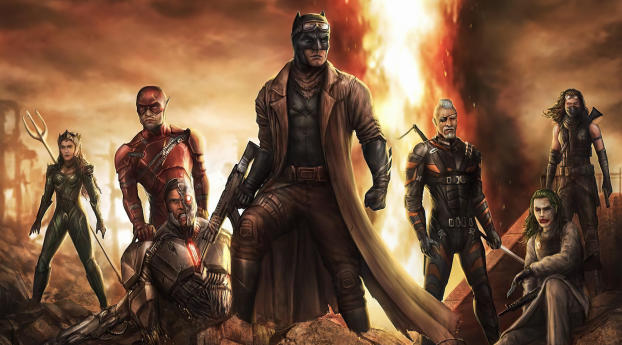 Justice League Knightmare Zack Snyder Art Wallpaper 720x1600 Resolution