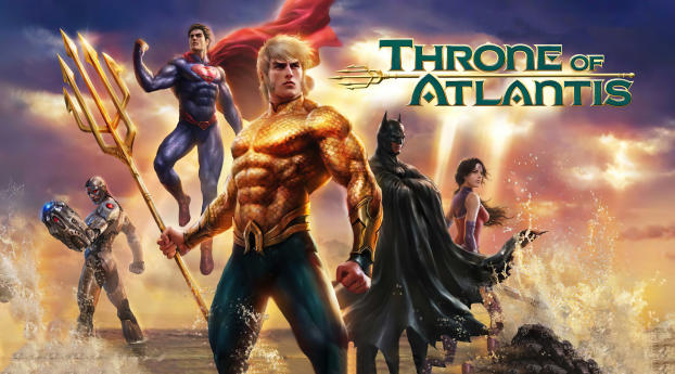 Justice League Throne Of Atlantis Wallpaper 2560x1140 Resolution