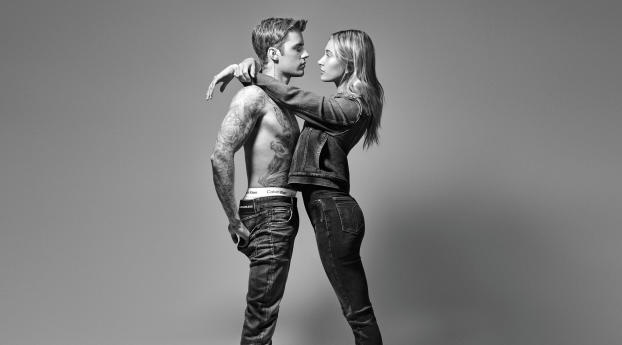 Justin Bieber & Hailey Baldwin Bieber Wallpaper 1440x2992 Resolution
