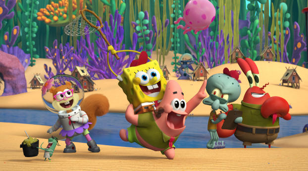 Kamp Koral SpongeBob 4K Wallpaper 828x1792 Resolution