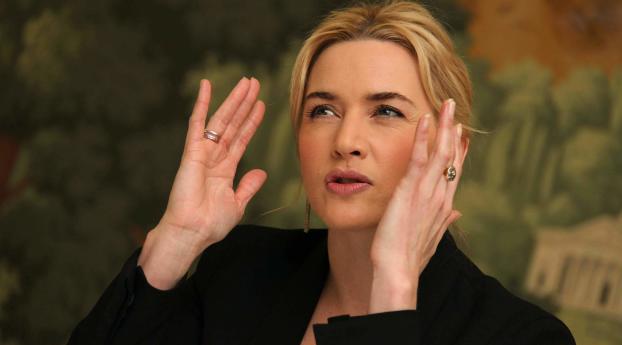 Kate Winslet In Suit Images Wallpaper 1920x1080 Resolution