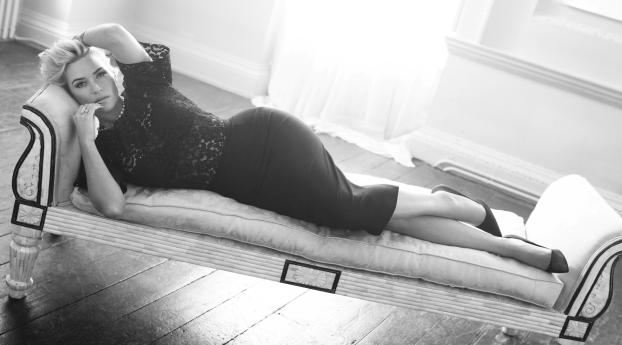 Kate Winslet Sleeping On Sofa Wallpaper 5120x2880 Resolution