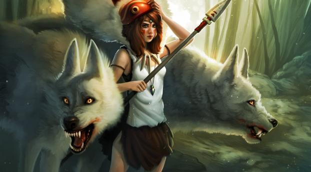 kelly perry, princess mononoke, girl Wallpaper 1400x1050 Resolution