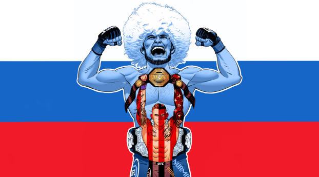 Khabib Nurmagomedov vs Dustin Poirier Wallpaper 2560x1700 Resolution