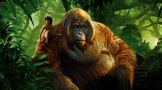 King Louie & Mowgli Jungle Book Wallpaper 1080x2340 Resolution