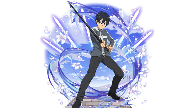 Kirito In Sword Art Online Wallpaper 480x960 Resolution